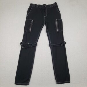 Hot Topic Black Zipper Hardware Jogger Cargo Pants Medium M 32 x 30 Grunge EMO